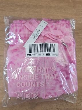 PINK By Victoria's Secret PINK LEAPORD FOLDOVER ROLL DOWN SWEAT SHORTS NEW SMALL